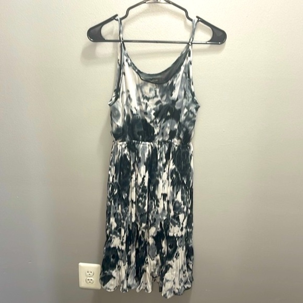 Miss Me MM Couture Women's Tie‎ Dye Black White Chiffon Dress Size S